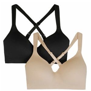 2Pack Carole Hochman Ladies Seamless Comfort Bra